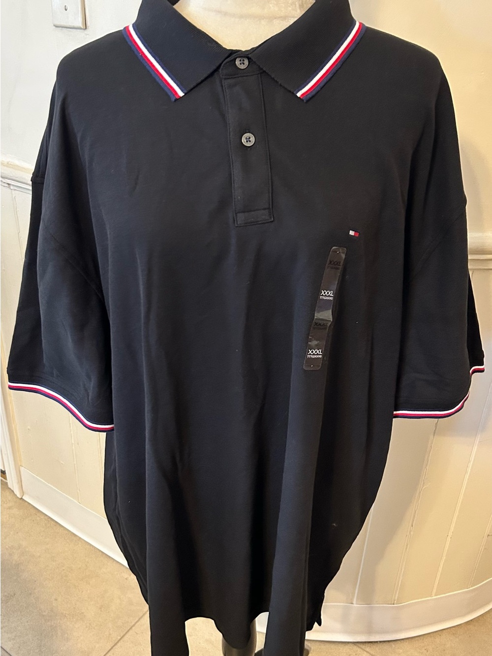 Tommy Hilfiger Navy Blue Wicking Polo Shirt/UPF 50 Sun Protection XXXL-3X/NWT